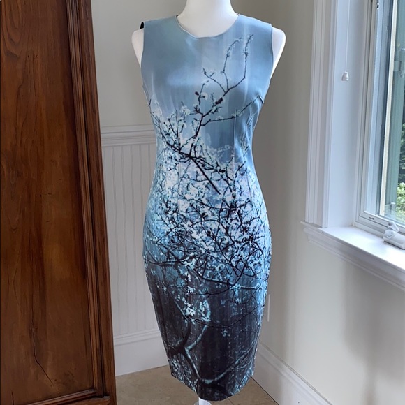 elie tahari dress blue Elie Tahari Evening Cocktail Dress – leefluxury.com main image 0